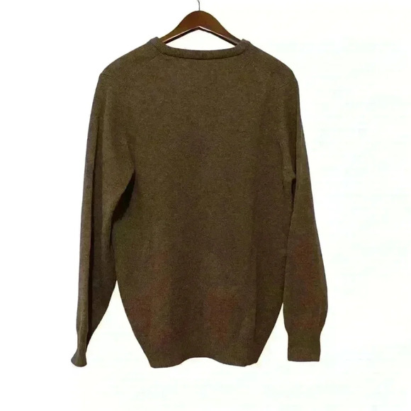MORIARTY'S Gap of Dunloe, Ireland Brown V-neck Sweater Wool SZ MED Well Made - Picture 2 of 9